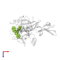 O-benzyl-N-(benzylsulfonyl)-D-seryl-N-[(4-carbamimidoylphenyl)methyl]glycinamide in PDB entry 5k0h, assembly 1, top view.