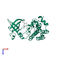 Tyrosine-protein kinase Mer in PDB entry 5k0x, assembly 2, top view.