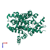 3',5'-cyclic-AMP phosphodiesterase 4D in PDB entry 5k1i, assembly 1, top view.