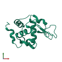 PDB entry 5k2r coloured by chain, front view.