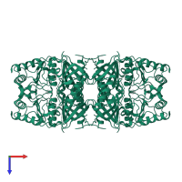 Fructose-1,6-bisphosphatase isozyme 2 in PDB entry 5k55, assembly 1, top view.