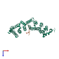 PDB entry 5k6s coloured by chain, top view.