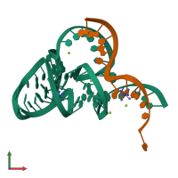PDB entry 5k7d coloured by chain, front view.
