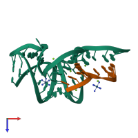 PDB entry 5k7d coloured by chain, top view.