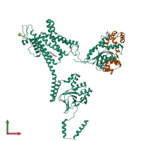 PDB entry 5k7l coloured by chain, front view.