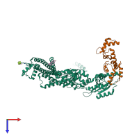 PDB entry 5k7l coloured by chain, top view.