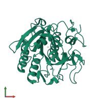 Proteinase K in PDB entry 5k7s, assembly 1, front view.