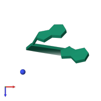 PDB entry 5k8h coloured by chain, top view.