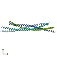 PDB entry 5k9l coloured by chain, front view.