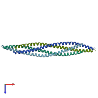 PDB entry 5k9l coloured by chain, top view.