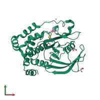 PDB entry 5ka3 coloured by chain, front view.