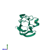 PDB entry 5kc5 coloured by chain, side view.