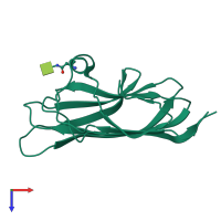 PDB entry 5kc5 coloured by chain, top view.
