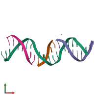 PDB entry 5kek coloured by chain, front view.