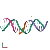 PDB entry 5keo coloured by chain, front view.