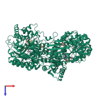 PDB entry 5kf7 coloured by chain, top view.