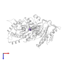 MANGANESE (II) ION in PDB entry 5kfq, assembly 1, top view.