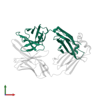 Antibody RE505-22 Fab heavy chain in PDB entry 5kg9, assembly 1, front view.