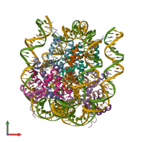 PDB 5kgf coloured by chain and viewed from the front.