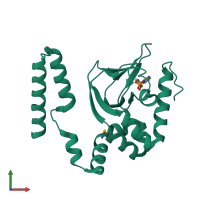 PDB entry 5khi coloured by chain, front view.