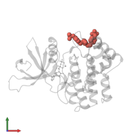 Modified residue PTR in PDB entry 5khw, assembly 1, front view.