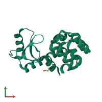 PDB entry 5khz coloured by chain, front view.