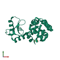 PDB entry 5ki2 coloured by chain, front view.
