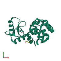 PDB entry 5ki3 coloured by chain, front view.