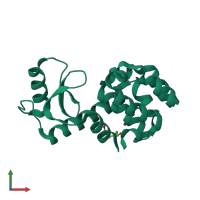 PDB entry 5ki8 coloured by chain, front view.