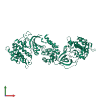 Rho-associated protein kinase 1 in PDB entry 5kkt, assembly 1, front view.