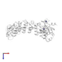 ZINC ION in PDB entry 5kl1, assembly 1, top view.