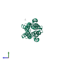 Bromo domain-containing protein in PDB entry 5ko4, assembly 1, side view.