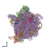 PDB entry 5kps coloured by chain, side view.