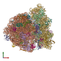 PDB entry 5kpw coloured by chain, front view.