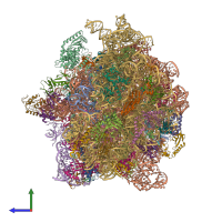 PDB entry 5kpw coloured by chain, side view.