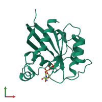PDB entry 5kso coloured by chain, front view.