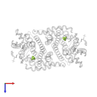 PHOSPHATE ION in PDB entry 5ksx, assembly 1, top view.