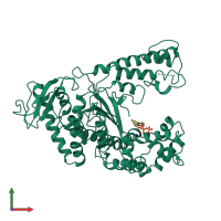 PDB entry 5ktq coloured by chain, front view.