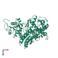 PDB entry 5ktq coloured by chain, top view.