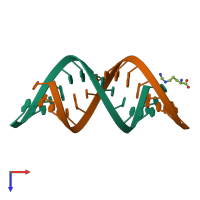 PDB entry 5kvj coloured by chain, top view.