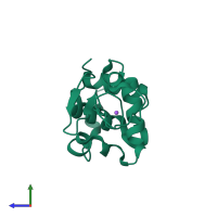 PDB entry 5kxx coloured by chain, side view.