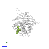 4-(2-HYDROXYETHYL)-1-PIPERAZINE ETHANESULFONIC ACID in PDB entry 5kye, assembly 1, side view.