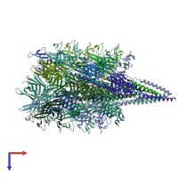 PDB entry 5kyh coloured by chain, top view.