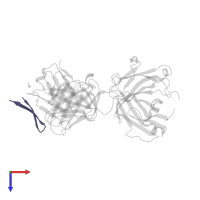 Envelope glycoprotein E2 in PDB entry 5kzp, assembly 2, top view.