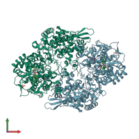 PDB entry 5l02 coloured by chain, front view.