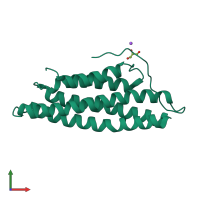 PDB entry 5l0i coloured by chain, front view.