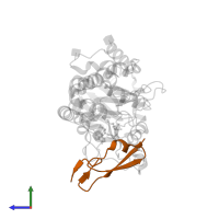 Factor VII light chain in PDB entry 5l0s, assembly 1, side view.