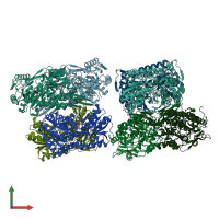 PDB entry 5l13 coloured by chain, front view.