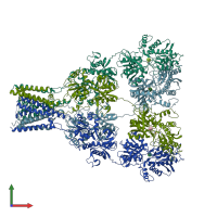 PDB entry 5l1b coloured by chain, front view.