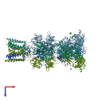 PDB entry 5l1e coloured by chain, top view.